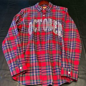 Octobers very own (OVO) flannel button up